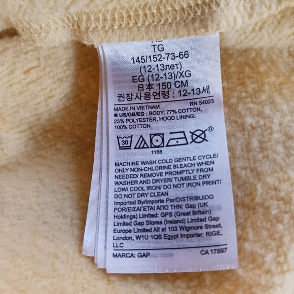 BUNDLE Lot 2x Gap Kids Dip Dye Sweatshirt XL Mustard Yellow & Pink Blue Cotton - Picture 15 of 16